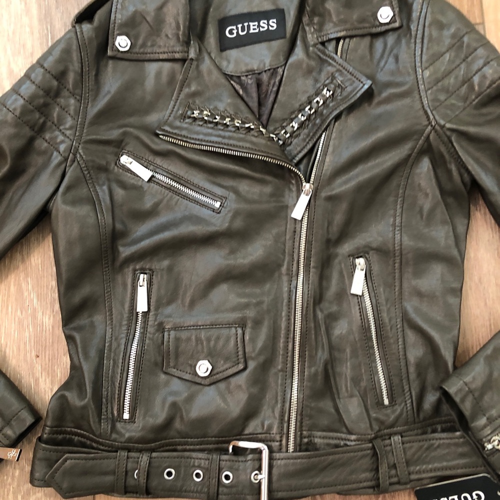 Guess Leather Jacket - Picture 4 of 11